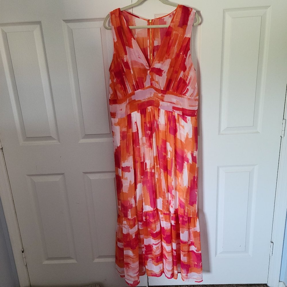 Calvin Klein 18-20 Maxi dress, lined bottom, tag inside missing